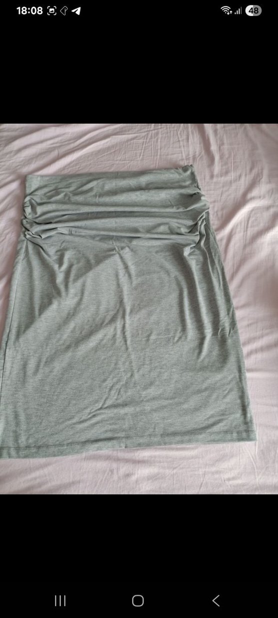 Gri Midi Hamile Kalem Etek - Görsel 3