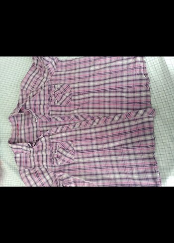 LC Waikiki Pembe Ekose Düğmeli Kadın Gömlek