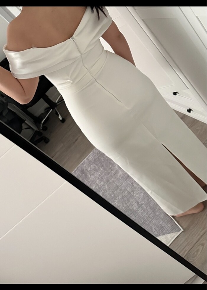 İncili Beyaz Söz-Nişan Elbisesi - Görsel 4