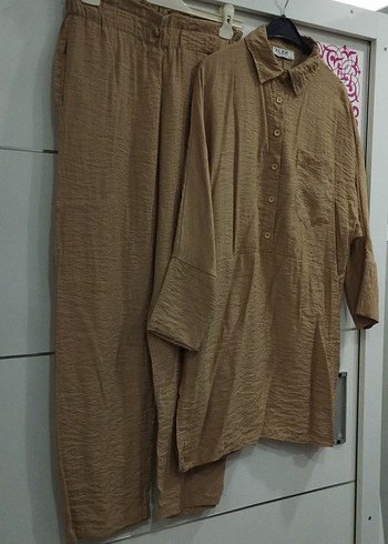 Kadın Bej Bohem Bol Kesim Uzun takım - Görsel 2