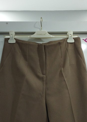 camel Kadın Midi Kumaş Pantolon - Görsel 3