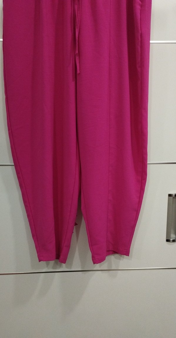 Pembe Salaş Kadın Pantolon - Görsel 3