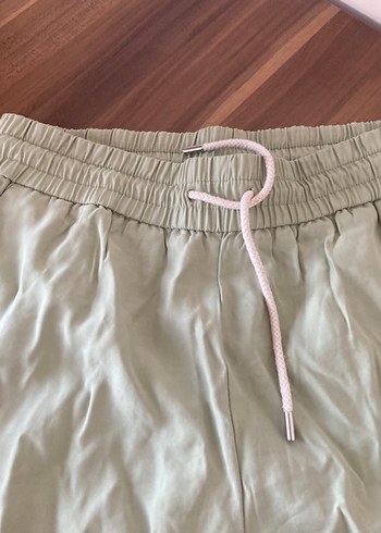 Mint yeşili Kadın Keten Rahat Kesim Pantolon