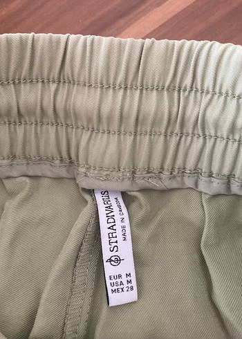 28 Beden Mint yeşili Kadın Keten Rahat Kesim Pantolon