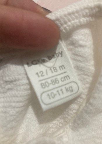 12-18 Ay Beden beyaz Renk Kız Çocuk Beyaz Dantel Nakışlı Elbise
