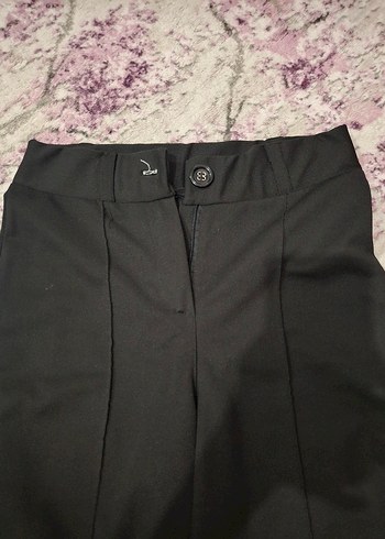 s Beden Siyah Kadın Uzun Kumaş Pantolon