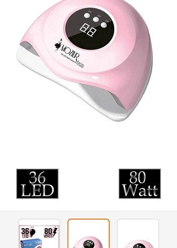 Pembe 36 LED 80 Watt Tırnak Kurutucu