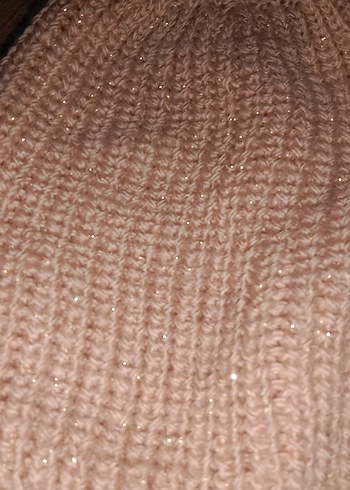 Bej Bohem Örgü Kadın Bere - Görsel 3