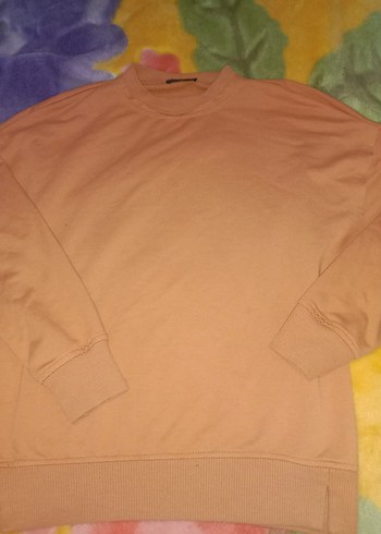 Kadın Kahverengi Süet Sweatshirt - Görsel 3