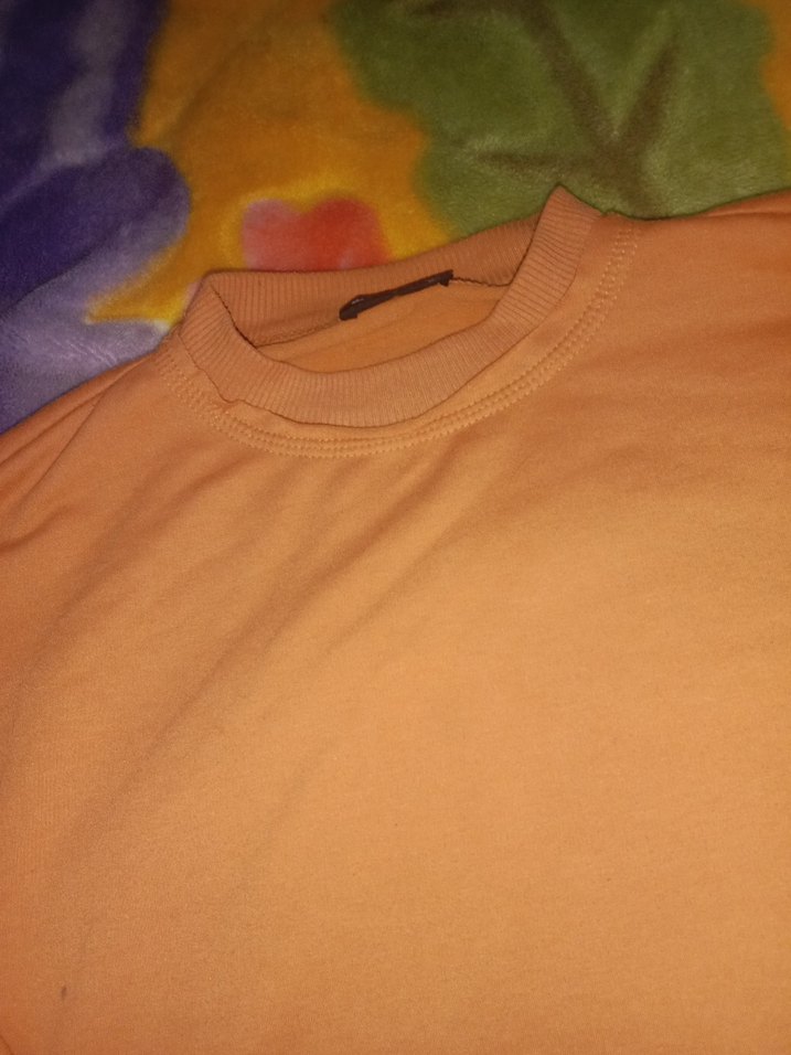 Kadın Kahverengi Süet Sweatshirt - Görsel 2