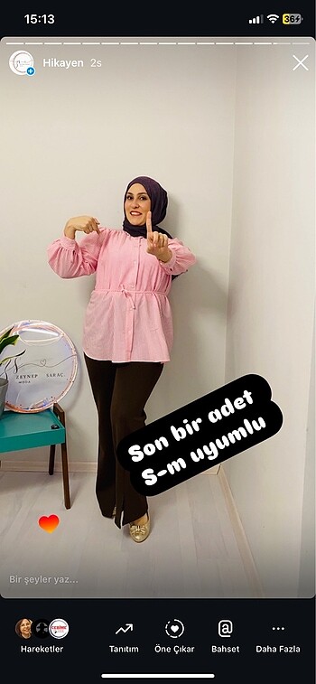 Seyyar kuşaklı pembe gömlek