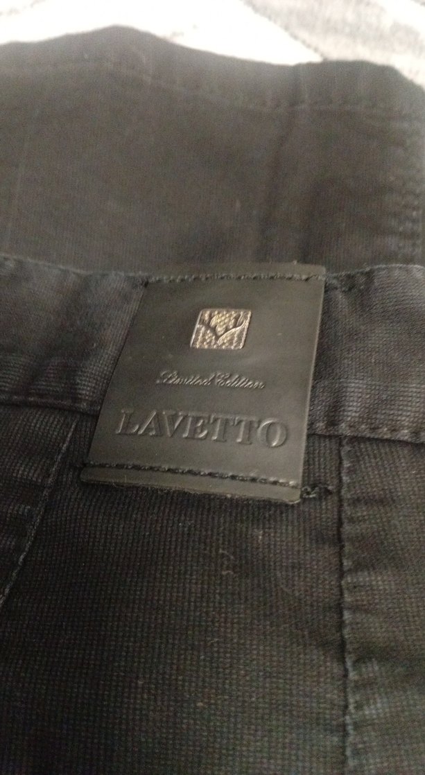Düğmeli Siyah Süet Erkek Pantolon - Görsel 5