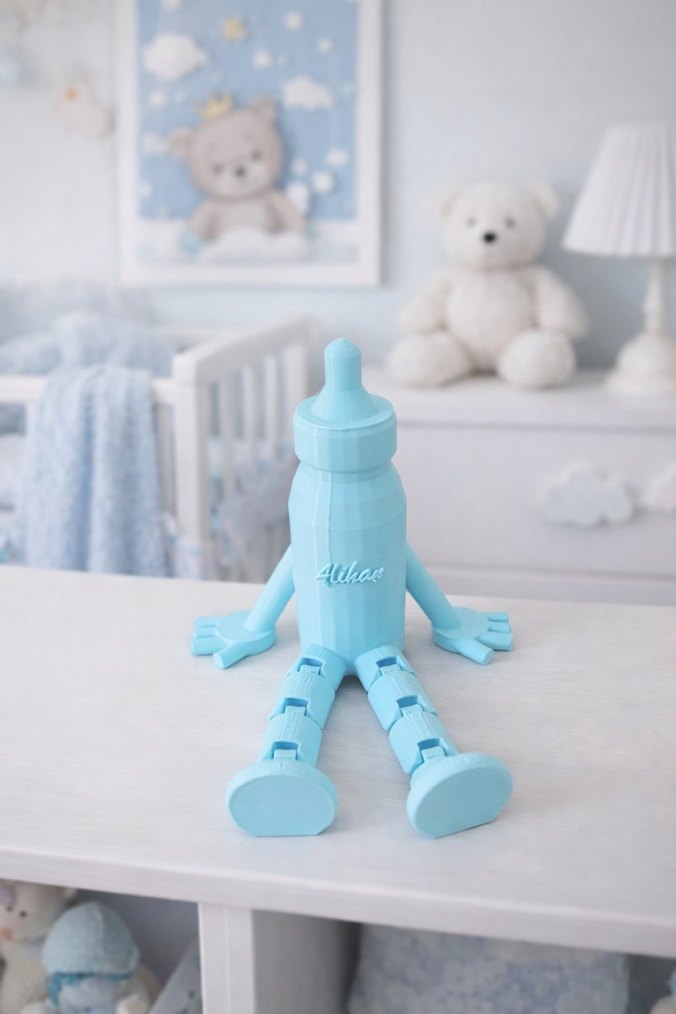 Bebek biberonu dekoratif isme özel tasarım - Görsel 2
