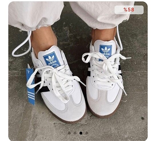 39 Beden beyaz Renk Adidas gazelle