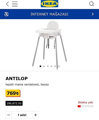 Ikea mama sandalyesi tepsili kusursuz #çocuk #bebek #sandalye
