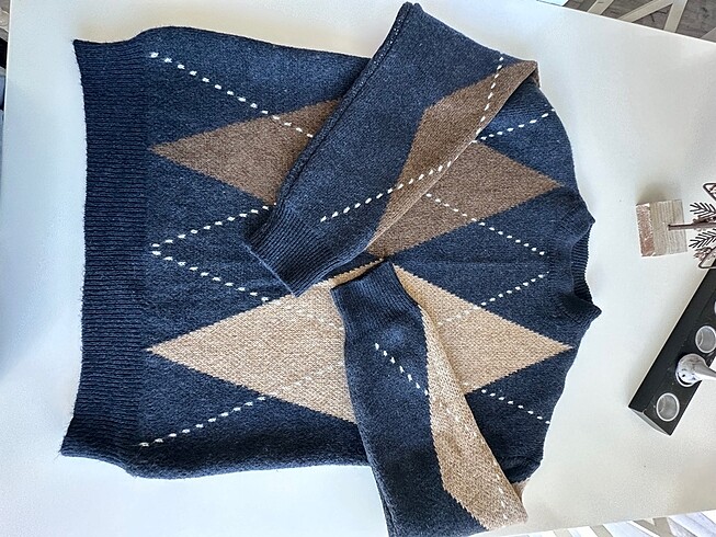Lacivert taba oversize kazak