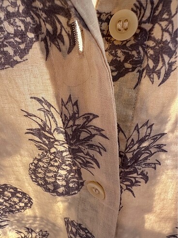 H&M Keten kusursuz H&M gömlek #ananas