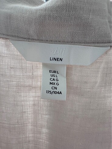 l Beden H&M keten oversize gömlek kusursuz bir kez giyildi