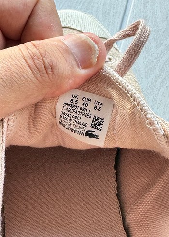 Lacoste Pembe Süet Stiletto Lacoste Spor Ayakkabı
