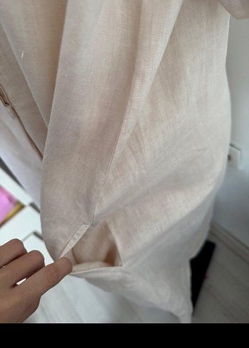 Krem Keten Midi Kadın Elbise Backstage marka - Görsel 5