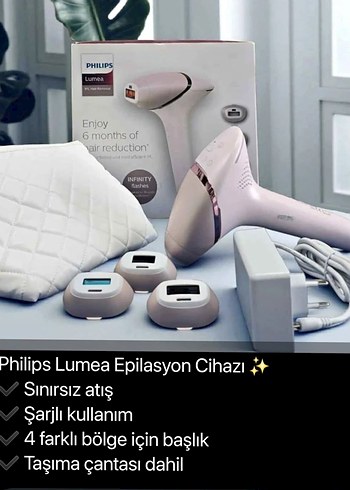 Philips Lumea Şarjlı Epilasyon Cihazı(İthal Ürün)Sıfır Ürün