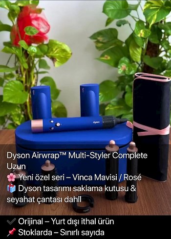 Dyson Airwrap Multi-Styler Complete Uzun Vinca Mavisi(SıfırÜrün)