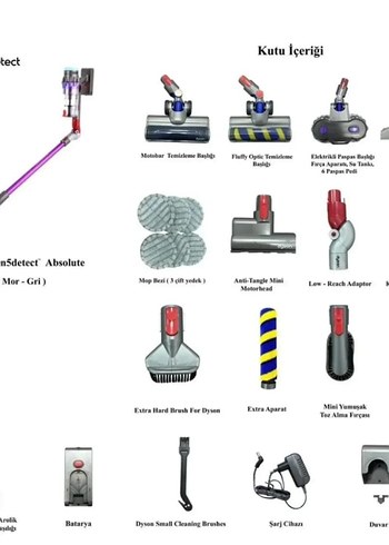 Dyson Mor Dyson Kablosuz Elektrikli Süpürge Seti