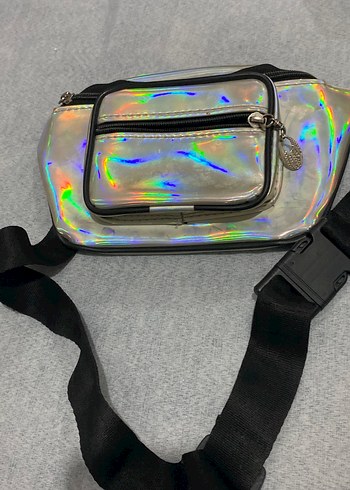 Diğer Kadın Gri Holografik Ayarlanabilir Çapraz Çanta