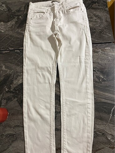 Dilvin beyaz slim fit kot