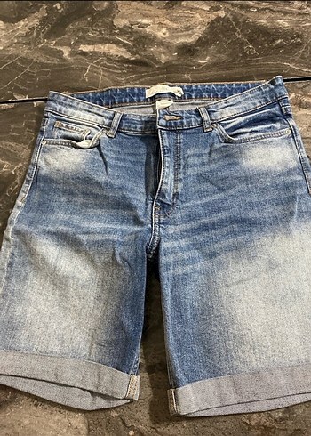 H&M marka mavi jean şort