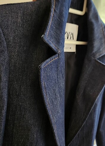 Zara Zara kot kumaşında blazer ceket