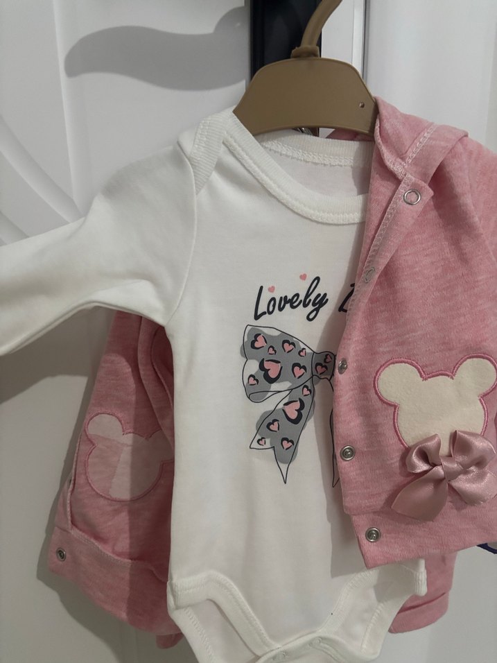 Pembe Bebek Kız 3lü Takım - Görsel 2