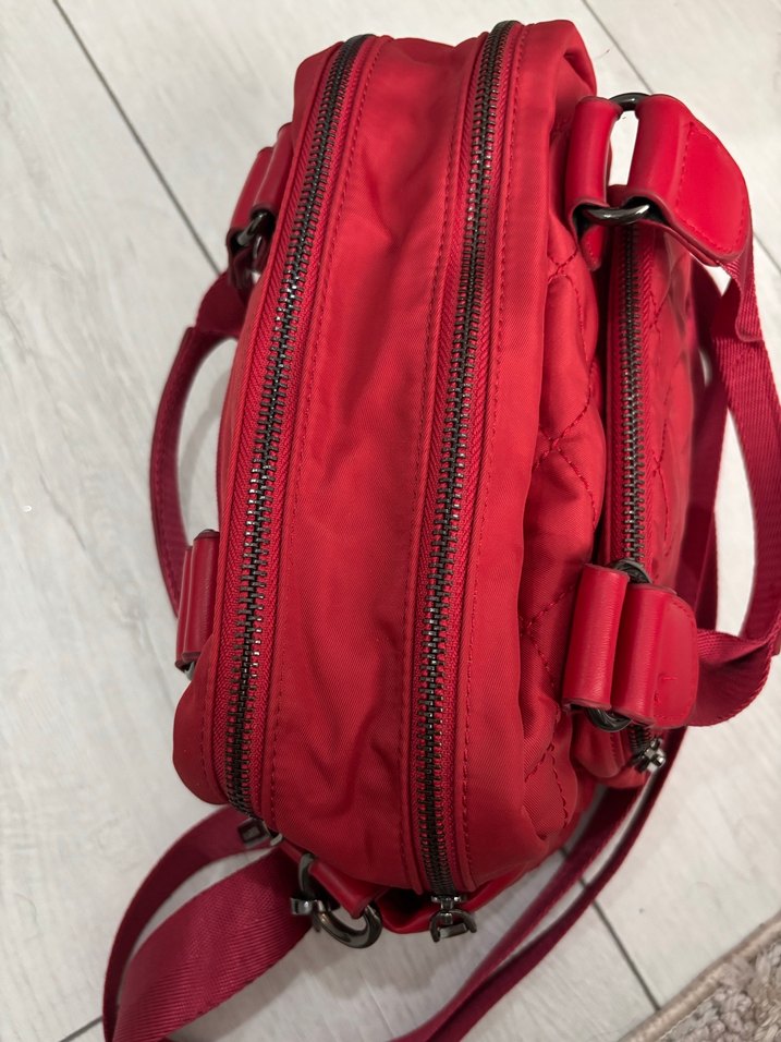 Kırmızı Kadın Kapitone Çanta - Görsel 3