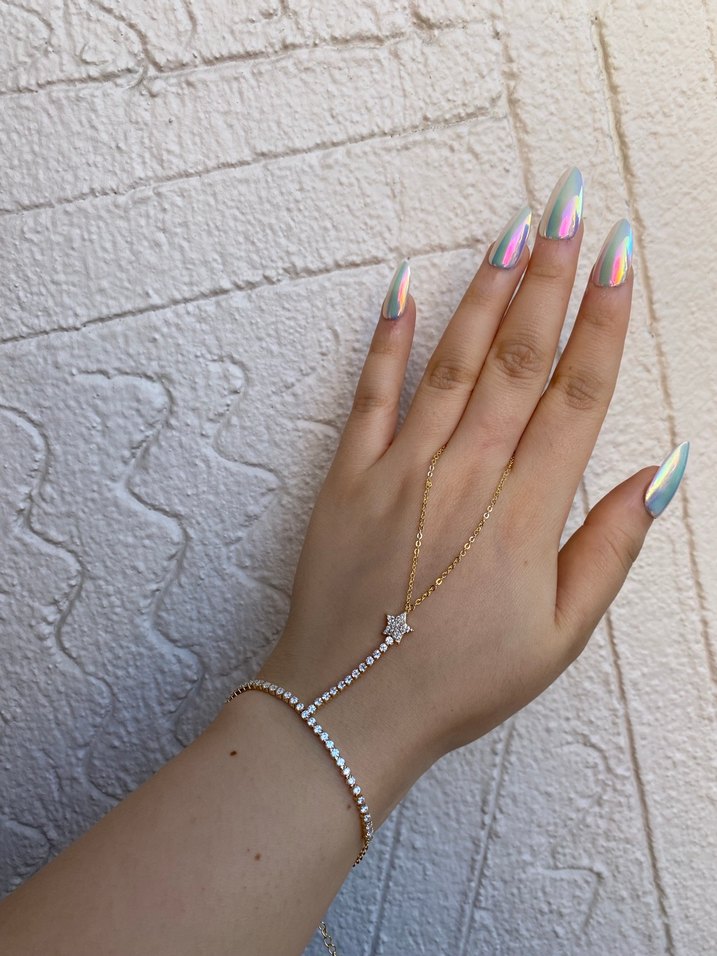 Işıltılı Gold Yıldız Bohem Şahmeran - Görsel 3