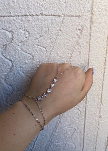 Taşlı Yıldız Beyaz Taşlı Şahmeran - Görsel 2