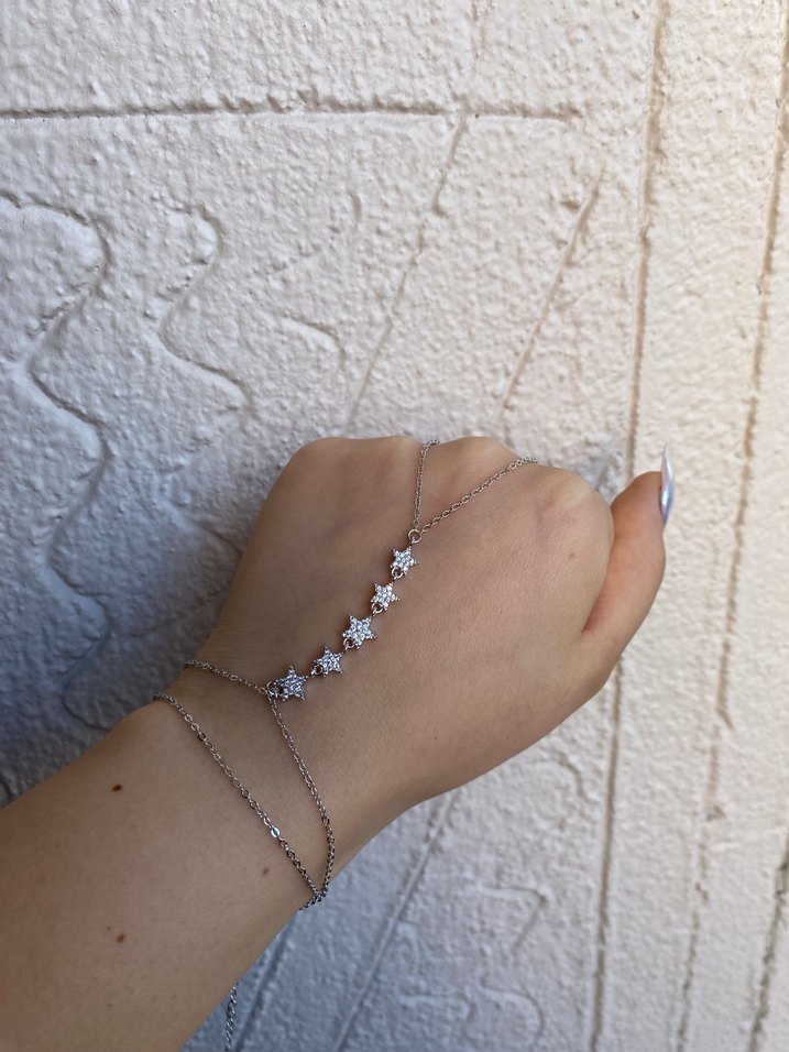 Taşlı Yıldız Beyaz Taşlı Şahmeran - Görsel 2