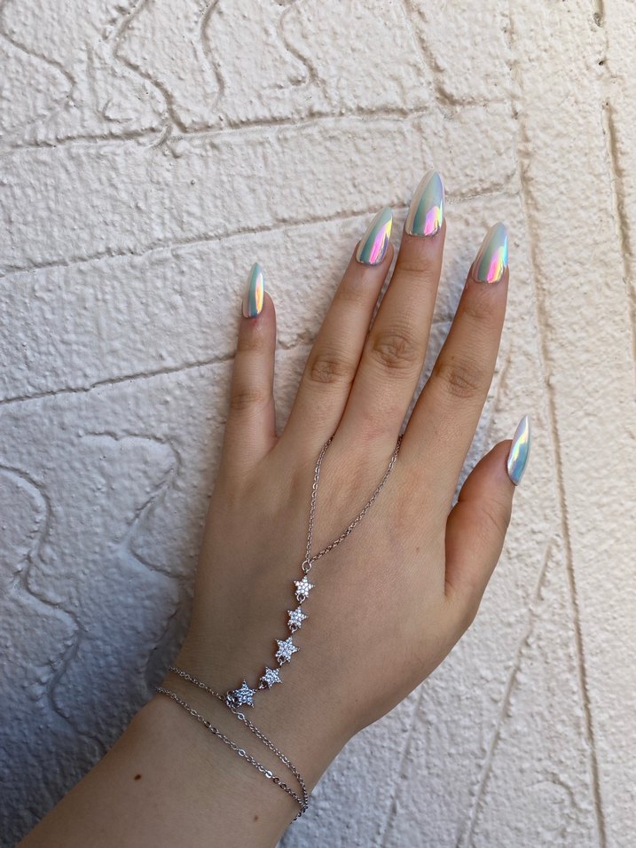 Taşlı Yıldız Beyaz Taşlı Şahmeran - Görsel 3