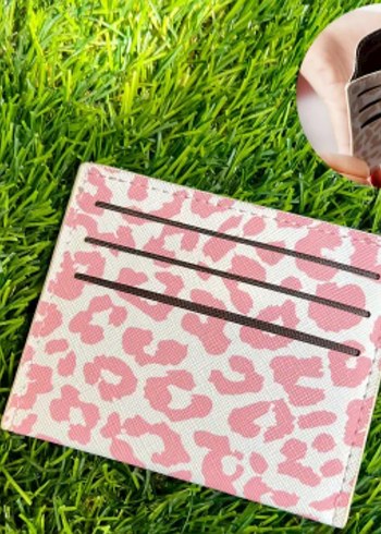 Leopar Desenli Pembe Kartlık