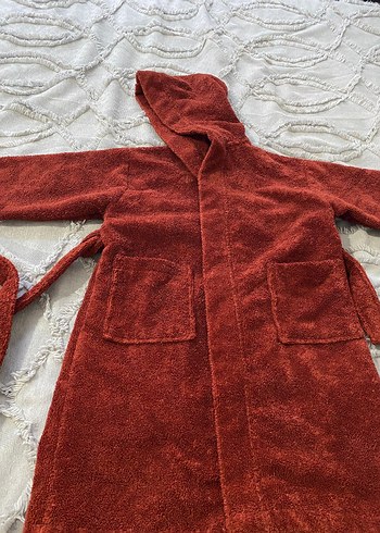 Bohem Bordo Kapüşonlu Bornoz
