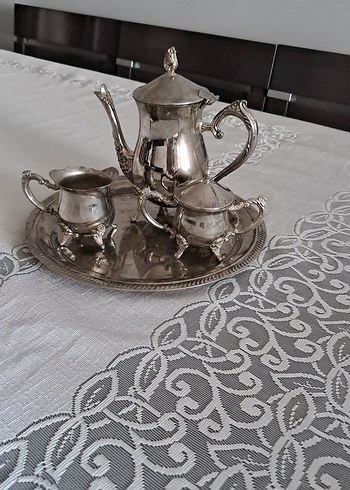 Diğer Gümüş Renkli Vintage Çaydanlık Seti