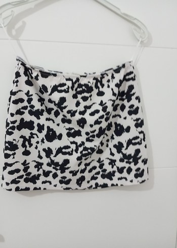Zebra Desenli Mini Etek
