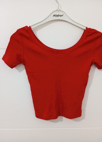 Noa&Noa Kısa Kollu Kırmızı Crop Top