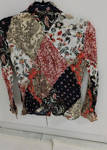 Bohem Çok Renkli Uzun Kollu Gömlek - Görsel 2