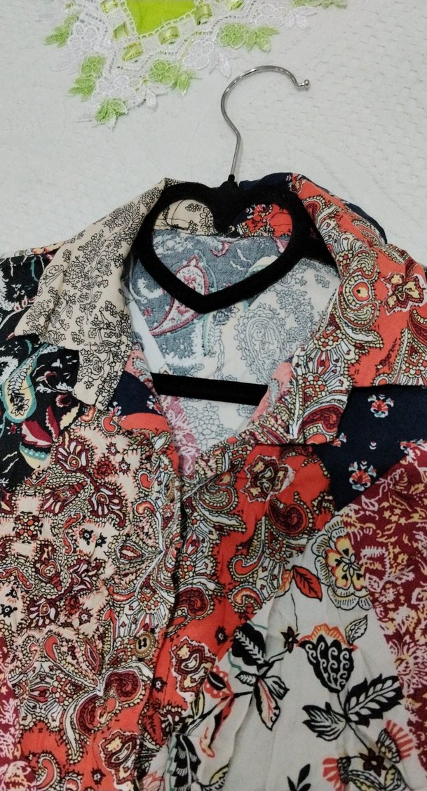 Bohem Çok Renkli Uzun Kollu Gömlek - Görsel 3