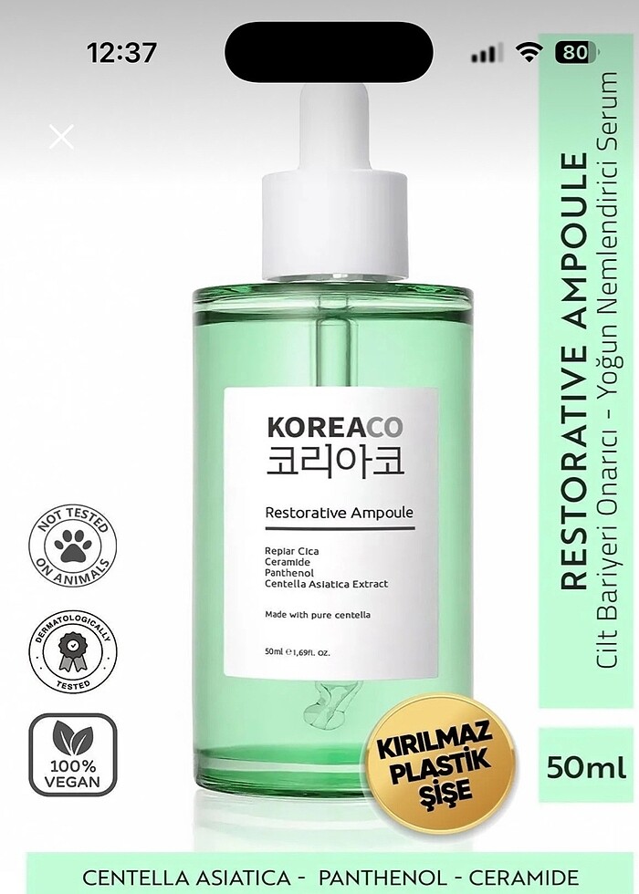 Kore cilt serumu - Görsel 3