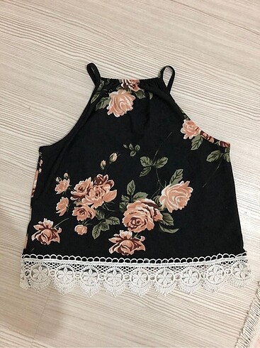 Diğer Çiçek desenli crop