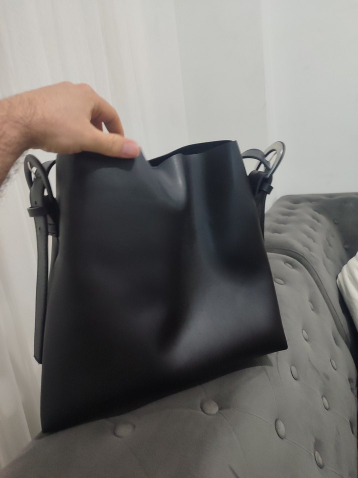 Siyah Deri Kadın Çanta - Görsel 2