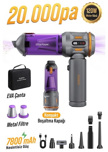 araç süpürgesi auhma araç oto süpürge - Görsel 2