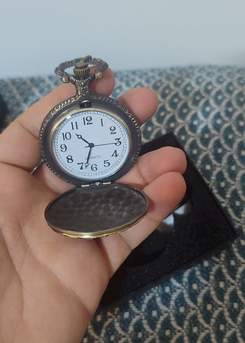 Vintage Bohem Tarzı Altın Erkek Cep Saati köstekli saat - Görsel 2