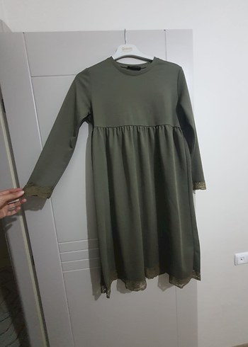 Kadın Haki Uzun Kollu Salaş tunik
